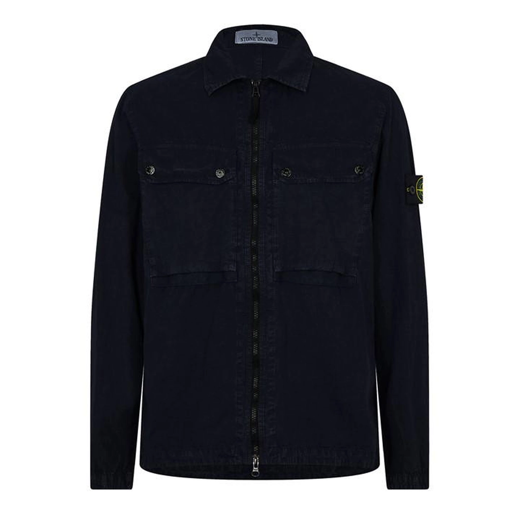 Stone Island Brushed Organic Cotton Garment Dyed Old Effect - Blue